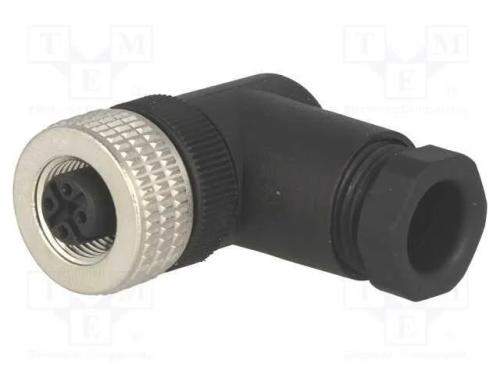 Ficha, M12, Pin: 5, F&ecirc;mea, C&oacute;digo A-Devicenet / Canopen, com Cabo