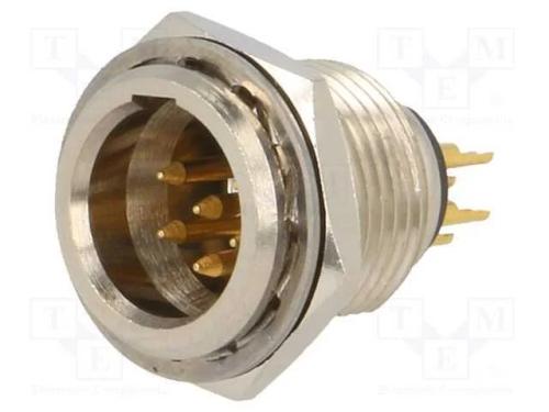 Tomada, Xlr Mini, Macho, Pin: 6, Solda, 1,2a, 0,38mm2