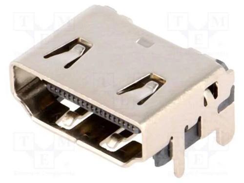 Conector: HDMI, tomada, PIN: 19, gold flash, angu.
