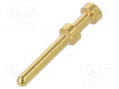 Contacto, Macho, Liga em Cobre, Dourado, 0,37mm2, 22awg, a Granel