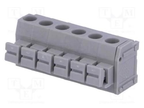 PCB bloco terminal, angulares 90, 5mm, faixas: 6,.