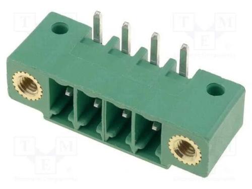 Bloco terminal separ&aacute;vel, 3,5mm, faixas: 4, angul.