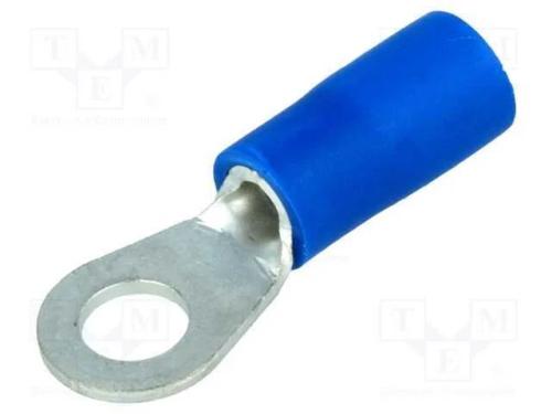 Terminal: de Olhal, M4, : 4,3mm, 1&divide;2,5mm2, Cerrar, com Cabo, Azul