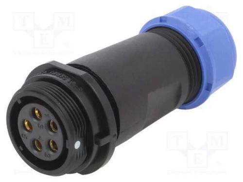 Ficha, SP21, f&ecirc;mea, PIN: 5, IP68, 7&divide;12mm, 10A, te.
