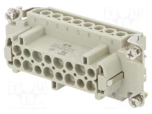 Conector: HDC, inserto de contatos, f&ecirc;mea, HE, PI.