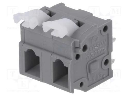 PCB bloco terminal, simples, 7,62mm, faixas: 2, p.