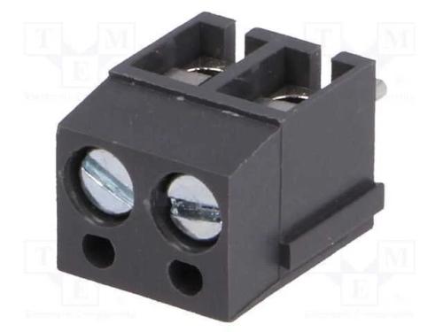 PCB bloco terminal, angulares 90, 5mm, faixas: 2,.