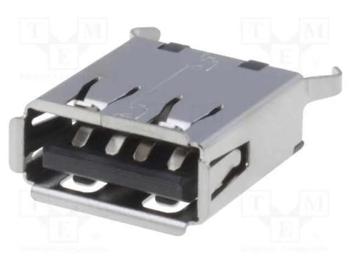 Tomada, Usb A, Tht, Simples, Usb 2.0, Dourado