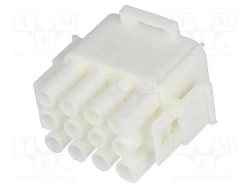 Ficha, Fio-Fio, Macho/F&ecirc;mea, Universal Mate-N-Lok, 6,35mm, Pin: 12