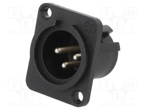 Chass. Con. Male 3pole Plastic