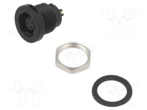Conector: Redondos, 420, 125v, Pin: 4, Tomada, F&ecirc;mea, Solda, 1a, Ip67