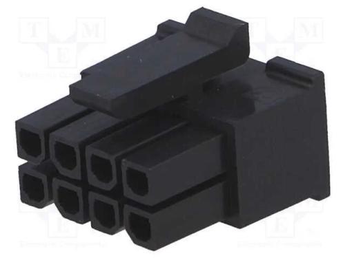 Ficha, Fio-Placa, F&ecirc;mea, Micro-Fit 3.0, 3mm, Pin: 8, Sem Contactos