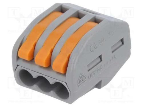 Conector r&aacute;pido, aperto de molas, 0,2&divide;2,5mm2, 28A.
