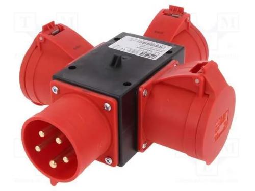 Conector: de Alimenta&ccedil;&atilde;o Ac 3 Fases, Multiplicador, 32a, 400vac