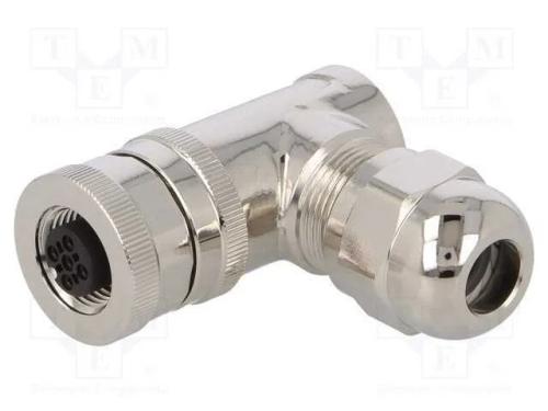 Ficha, M12, Pin: 5, F&ecirc;mea, C&oacute;digo A-Devicenet / Canopen, com Cabo