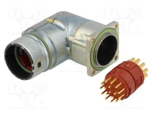 Conector: M23, tomada, PIN: 17, macho, solda, ang.
