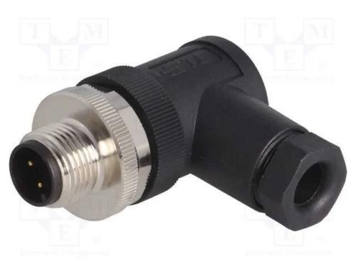 Ficha, M12, Pin: 4, Macho, C&oacute;digo A-Devicenet / Canopen, com Cabo