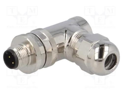 Ficha, M12, Pin: 4, Macho, C&oacute;digo A-Devicenet / Canopen, com Cabo