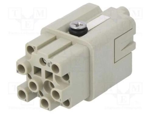 Conector: Hdc, Inserto de Contatos, F&ecirc;mea, Dq, Pin: 12, 12+Pe, 10a