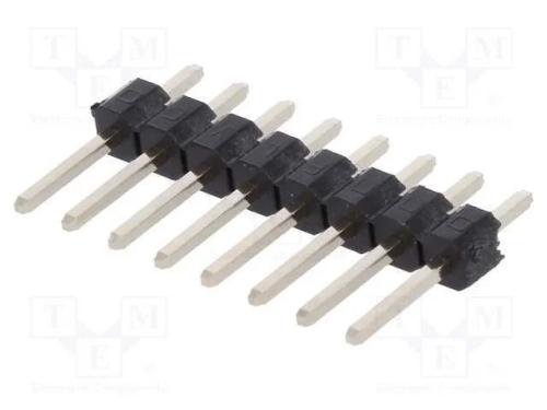 Barra de Pinos, Pinos, Macho, Pin: 8, Simples, 2,54mm, Tht, 1x8, L3mm