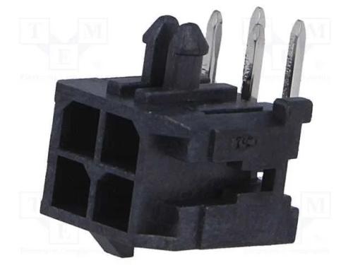 Tomada, Fio-Placa, Macho, Micro-Fit 3.0, 3mm, Pin: 4, Tht, 5a, 600v
