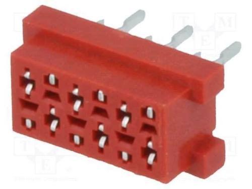 Fio-placa, tomada, f&ecirc;mea, PIN: 6, THT, para PCB, .