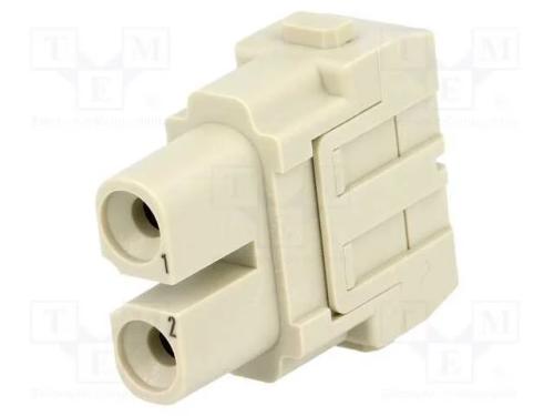 Conector: Hdc, M&oacute;dulo, F&ecirc;mea, Han-Modular, Pin: 2, 40a, 1000v, 3um