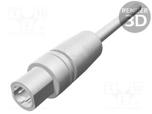 Ficha, M12, Pin: 4, Macho, C&oacute;digo D-Ethernet, com Cabo, Cerrar, Ip54