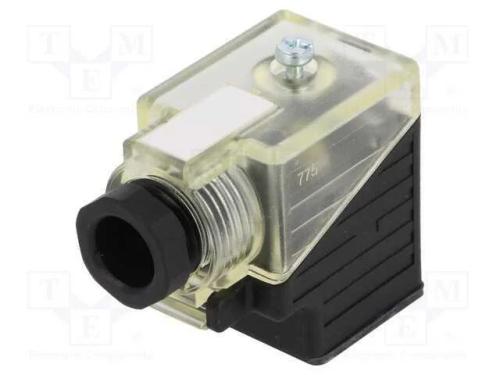 Conector: de V&aacute;lvulas, Ficha, Formato A, 18mm, F&ecirc;mea, Pin: 3, 2+Pe