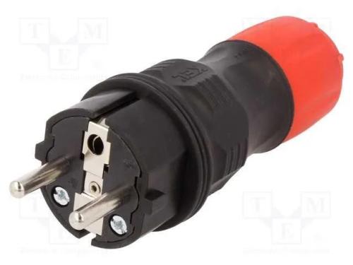 Conector: de Alimenta&ccedil;&atilde;o, Macho, Ficha, 2p+Pe, 250vac, 16a, Pin: 3