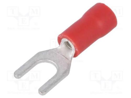 Terminal: Terminal Forquilha, M4, : 4,3mm, 0,5&divide;1mm2, Cerrar
