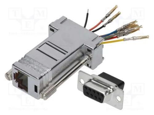 Passo: adaptador, D-Sub 9pin feminino,RJ45 tomada