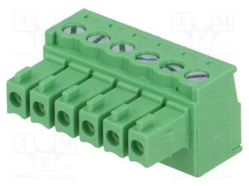 Bloco terminal separ&aacute;vel, 3,5mm, faixas: 6, simpl.