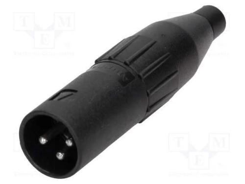 Ficha, Xlr, Macho, Pin: 3, Simples, com Cabo, Solda, Estanhado, 133v