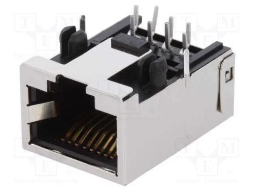 Tomada, Rj45, Pin: 8, Cat: 5,5e, Blindadas,De Perfil Baixo, Dourado