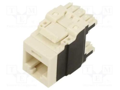 Tomada, Rj45, Pin: 8, Cat: 6a, Sistema: 8p8c, 22awg&divide;26awg, Branca