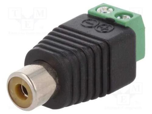 Passo: Adaptador, Mono, Bloco Terminal,Tomada Rca, Pin: 2