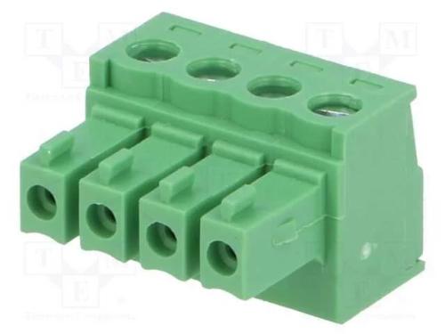 Bloco terminal separ&aacute;vel, 3,81mm, faixas: 4, simp.