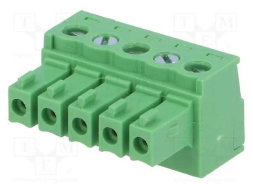 Bloco terminal separ&aacute;vel, 3,81mm, faixas: 5, simp.