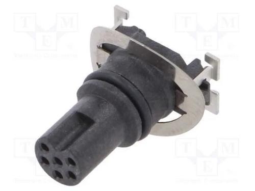 Conector: M8, f&ecirc;mea, PIN: 6, para PCB, tomada