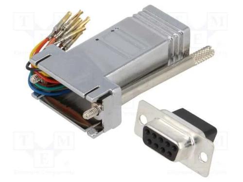 Passo: adaptador, D-Sub 9pin feminino,RJ45 tomada