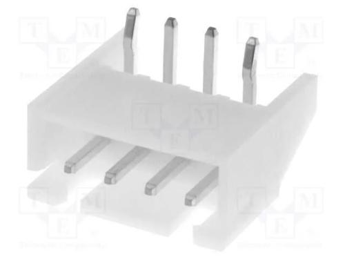 Fio-placa, tomada, macho, XH, 2,5mm, PIN: 4, THT,.