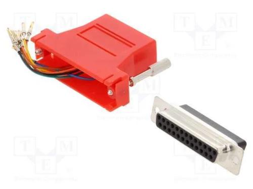 Passo: adaptador, D-Sub 25pin feminino,RJ45 tomad.