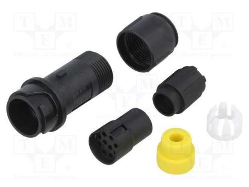 Conector: redondos, ficha, f&ecirc;mea, PIN: 10, sem co.