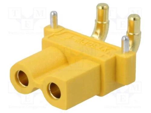 Tomada, de Alimenta&ccedil;&atilde;o Dc, Xt30, F&ecirc;mea, Pin: 2, para Pcb, Tht, 15a