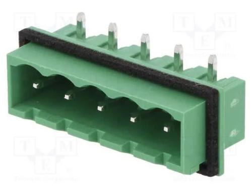 Bloco terminal separ&aacute;vel, 5,08mm, faixas: 5, angu.
