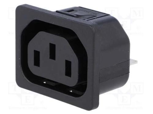 Conector: de alimenta&ccedil;&atilde;o, tomada, f&ecirc;mea, 10A, 250.