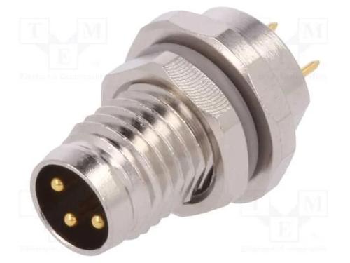 Conector: M8, macho, PIN: 3, n&atilde;o blindados, tomad.
