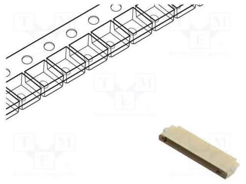 Conector: Ffc/Fpc, Horizontais, Pin: 40, Contactos Inferiores,Zif