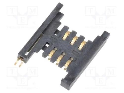 Conector: para cart&otilde;es, SIM, sem ejetor, SMT, gol.